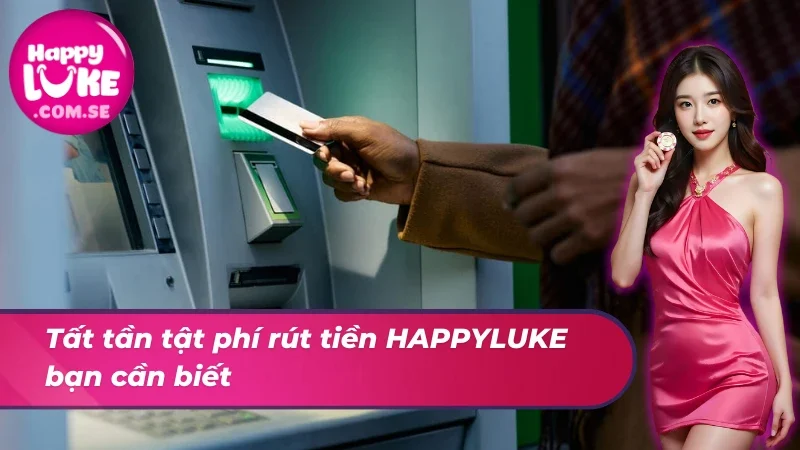 Rút Tiền HAPPYLUKE: Bí Quyết Giao Dịch Không Trễ 1 Giây 4 Phí rút tiền từ HAPPYLUKE hiển thị rõ ràng theo từng phương thức